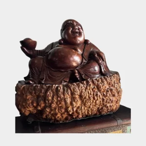 Chinese lacquered wood Buddha Qing dynasty